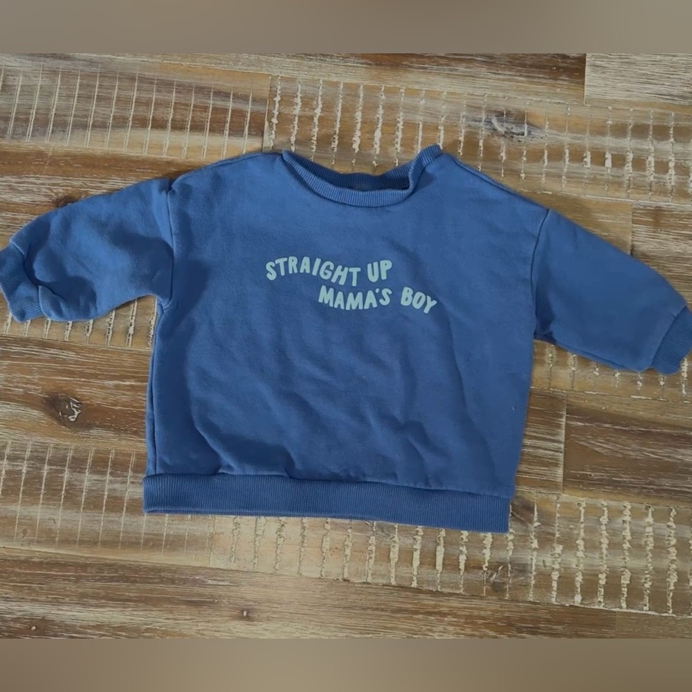 Cotton On BABY Straight up Mama’s Boy Sweater Boys 12-18 Months